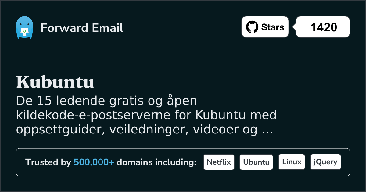15 ledende åpen kildekode-e-postservere for Kubuntu i 2025