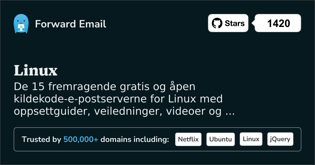 15 enestående åpen kildekode-e-postservere for Linux i 2025