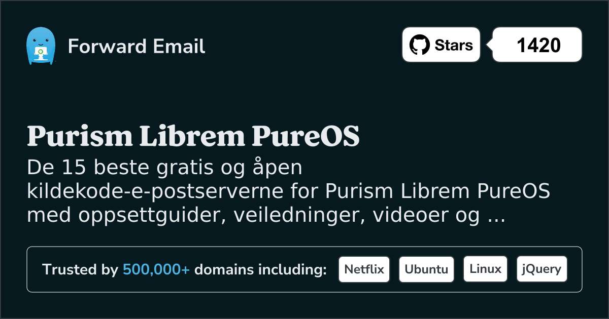15 beste åpen kildekode-e-postservere for Purism Librem PureOS i 2025