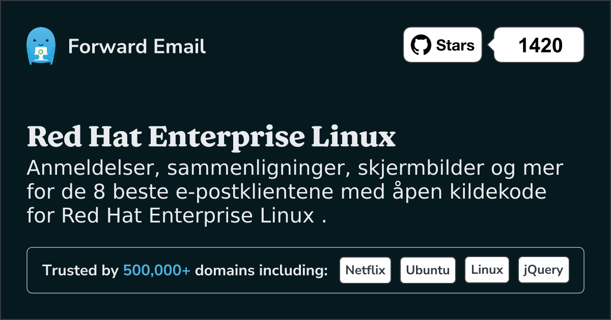 8 beste åpen kildekode-e-postklienter for Red Hat Enterprise Linux i 2025