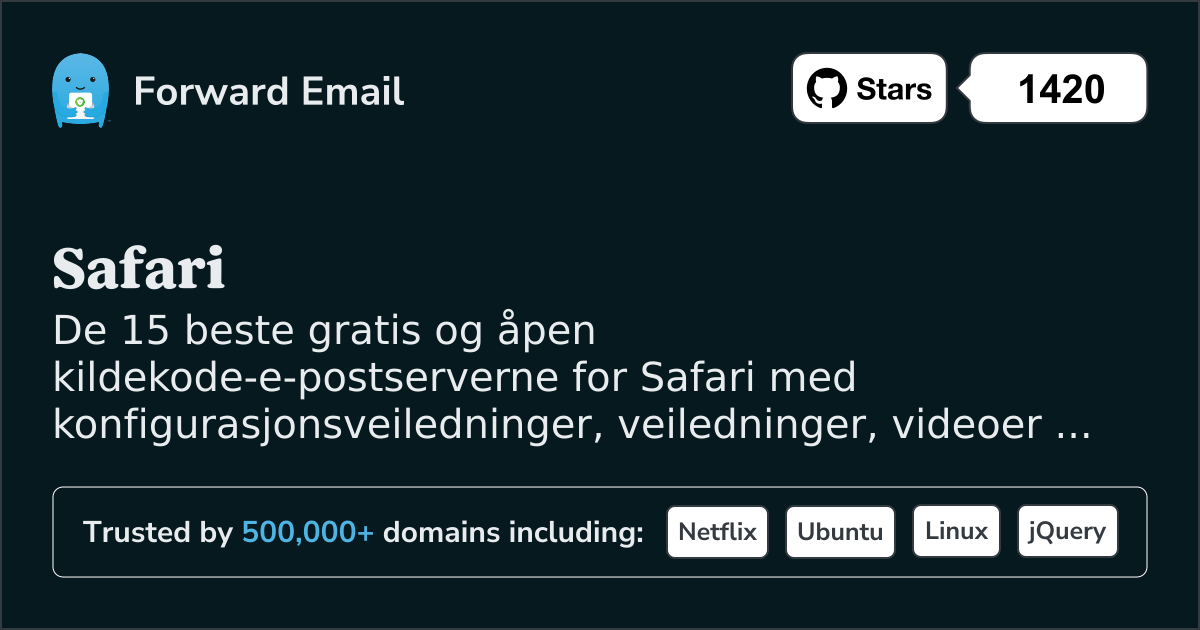 15 beste åpen kildekode-e-postservere for Safari i 2025