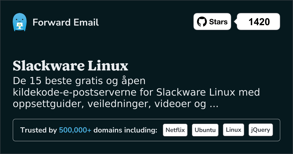 15 beste åpen kildekode-e-postservere for Slackware Linux i 2025