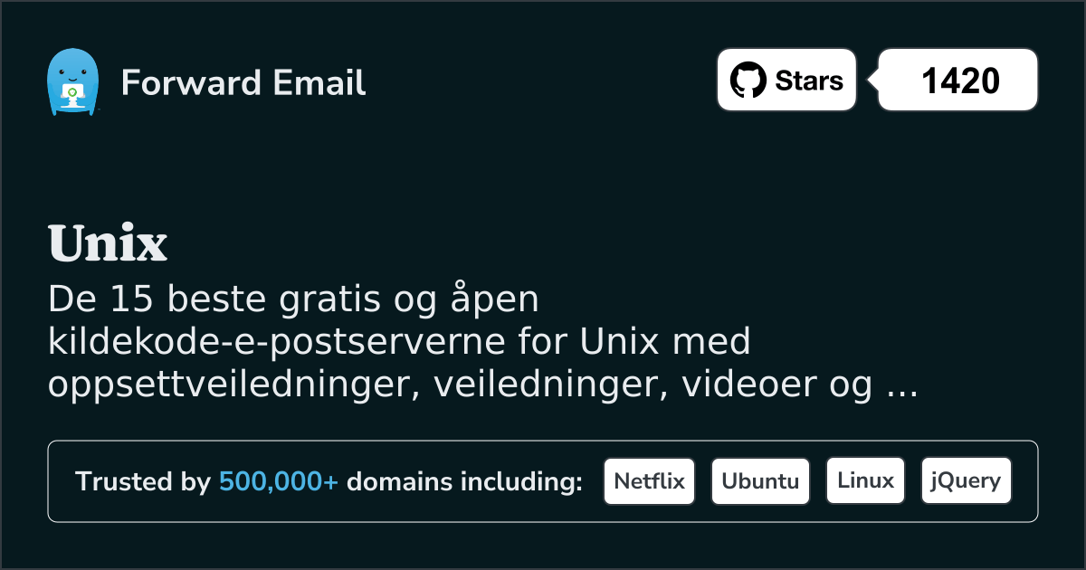 15 beste åpen kildekode-e-postservere for Unix i 2025