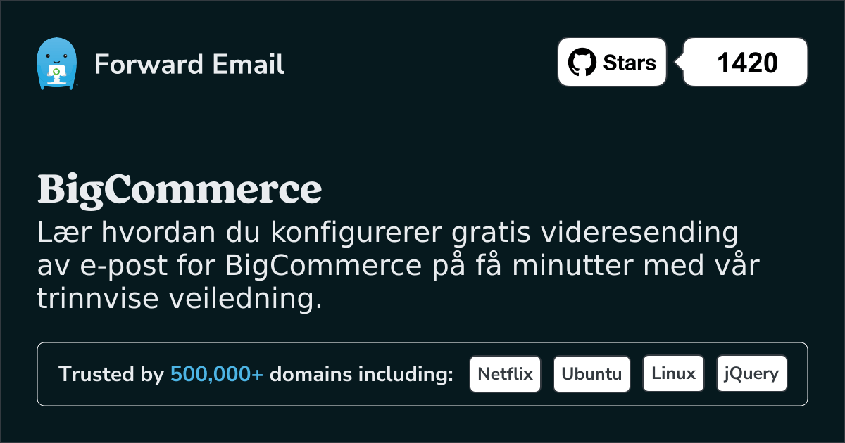 Slik konfigurerer du e-post med BigCommerce