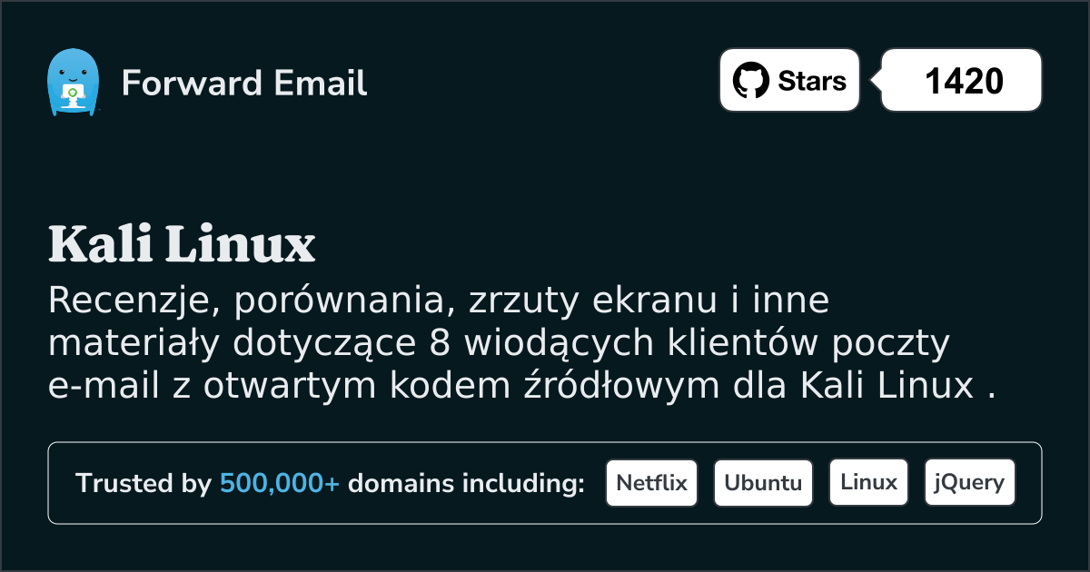 8 wiodących klientów poczty e-mail Open Source dla Kali Linux w 2025