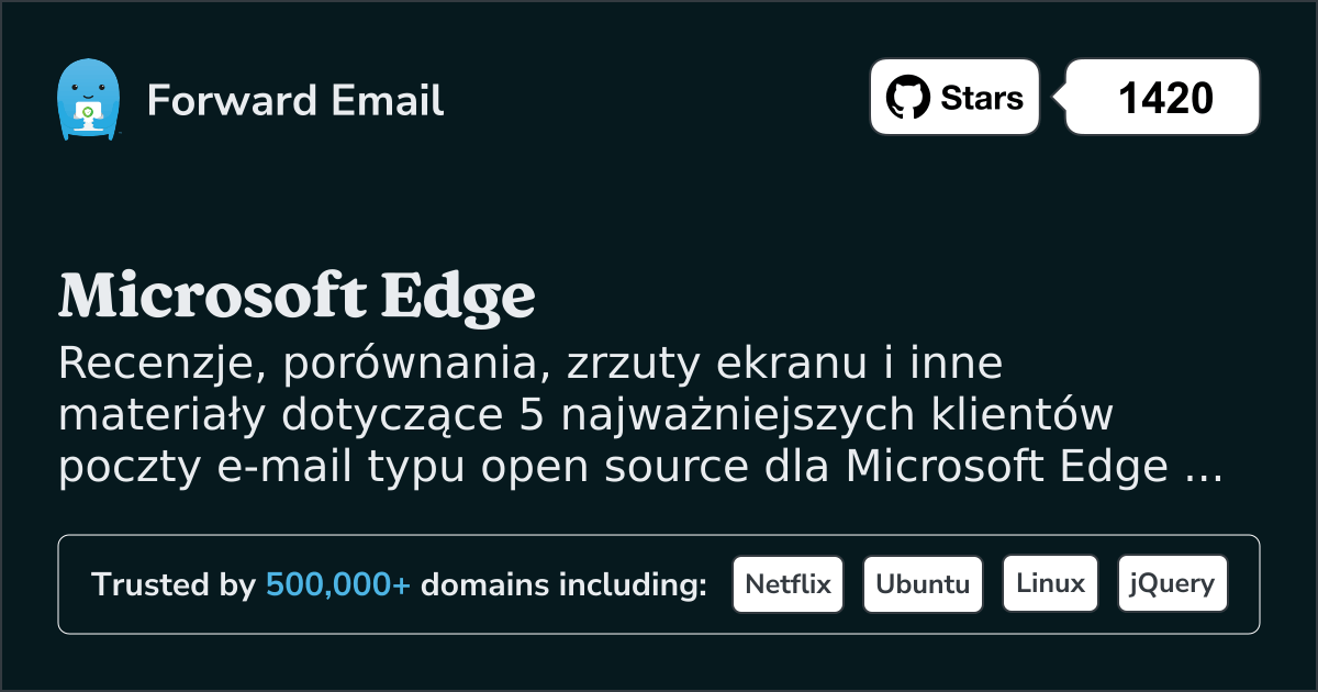 5 ważnych klientów poczty e-mail Open Source dla Microsoft Edge w 2025