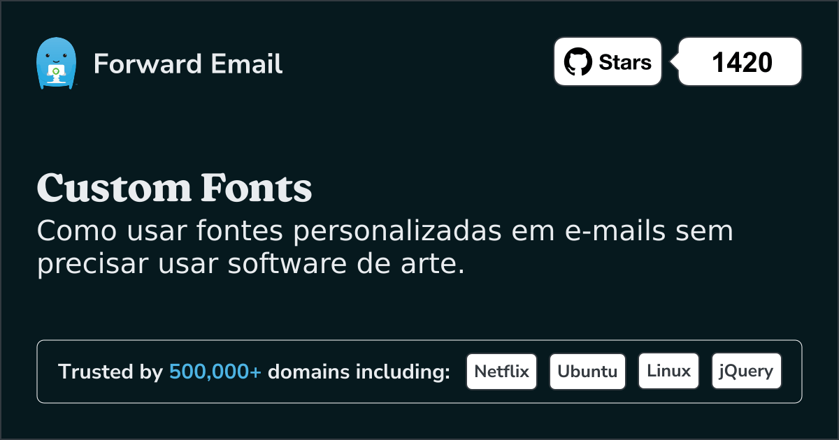 Fontes personalizadas em e-mails