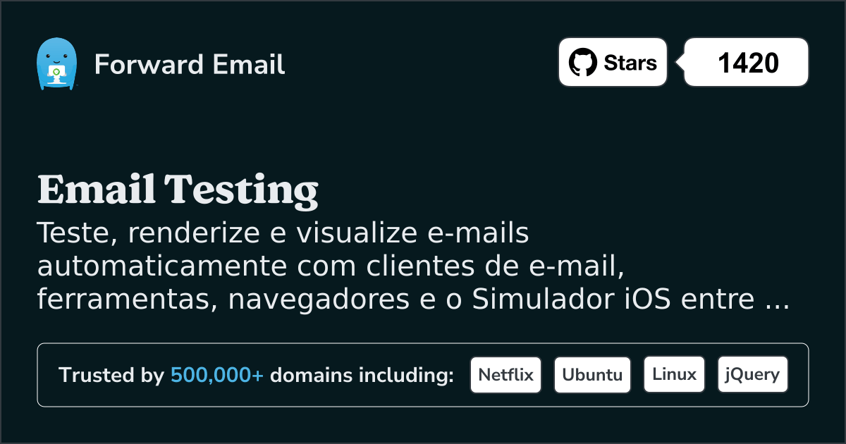 Teste de e-mail para navegadores e simulador iOS