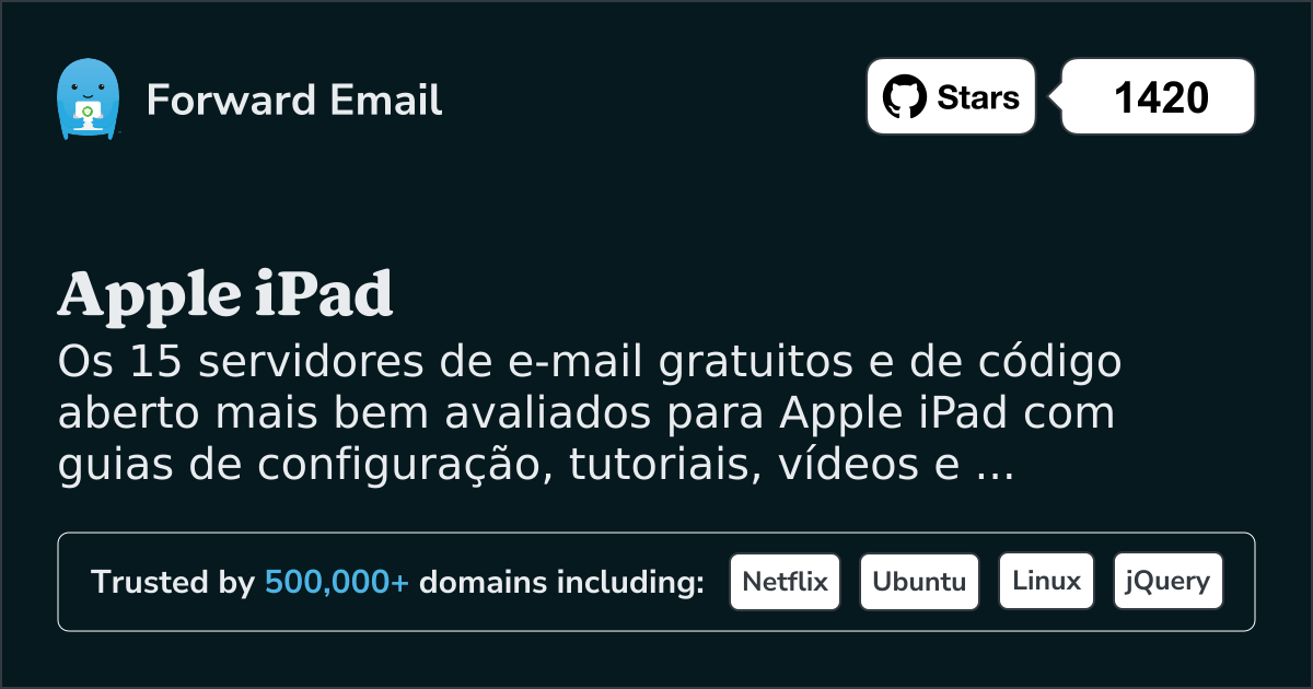 15 servidores de e-mail de código aberto mais bem avaliados para Apple iPad em 2025