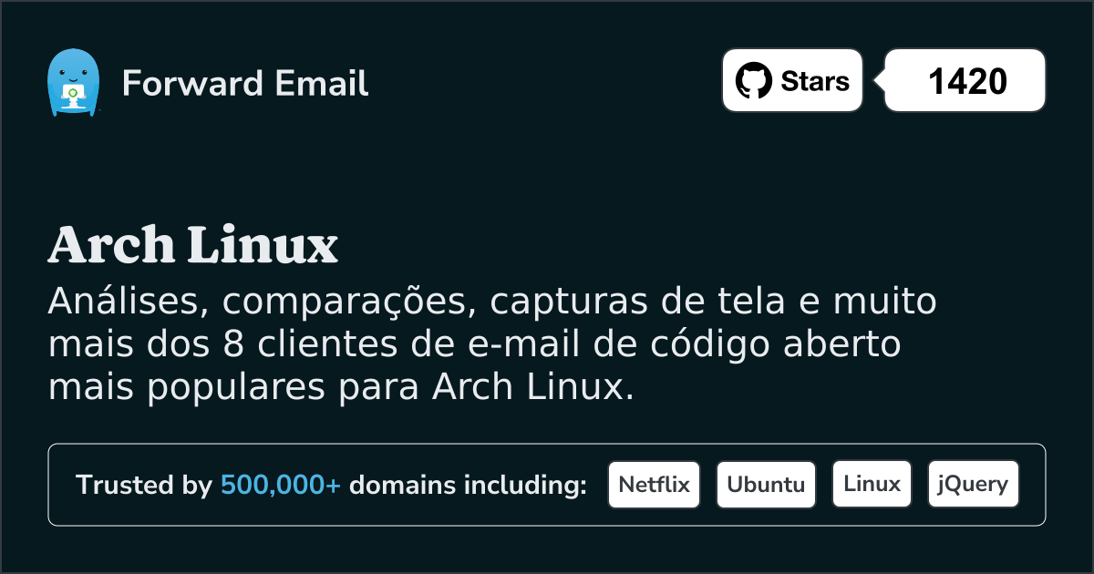 8 clientes de e-mail de código aberto mais populares para Arch Linux em 2025