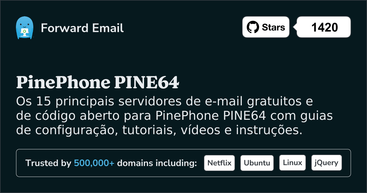 15 principais servidores de e-mail de código aberto para PinePhone PINE64 em 2025