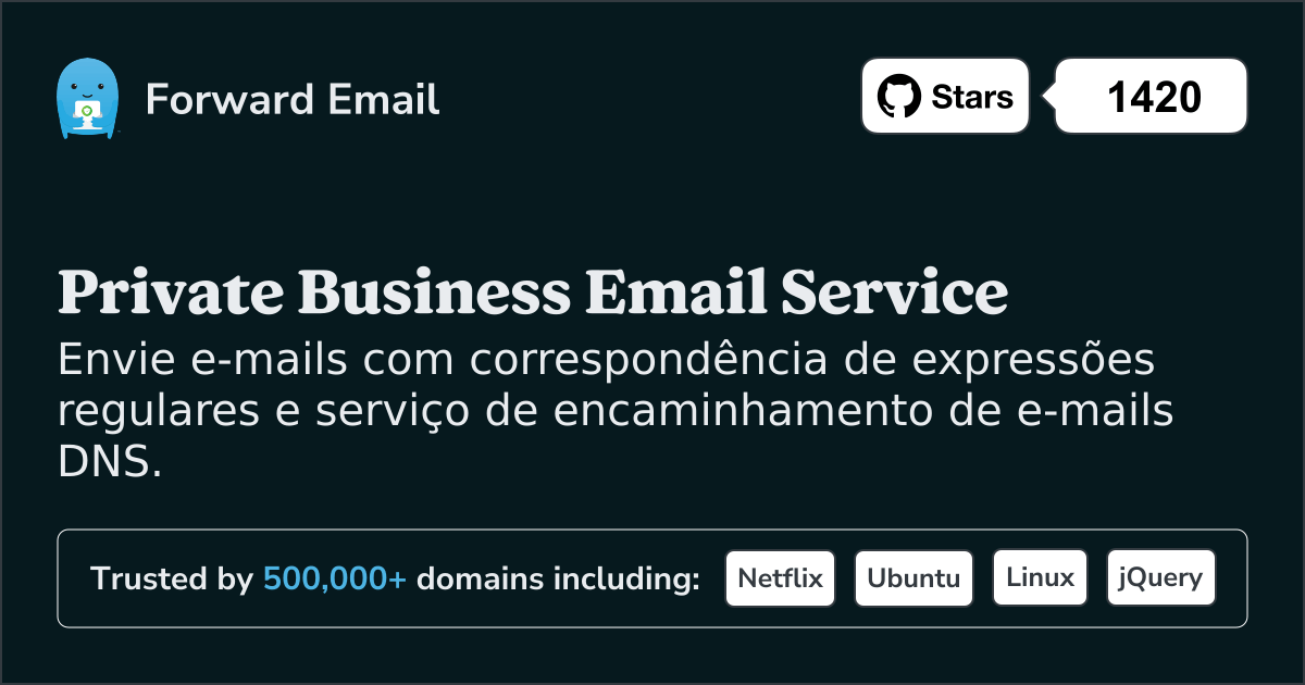Expressão regular de encaminhamento de e-mail para domínios personalizados