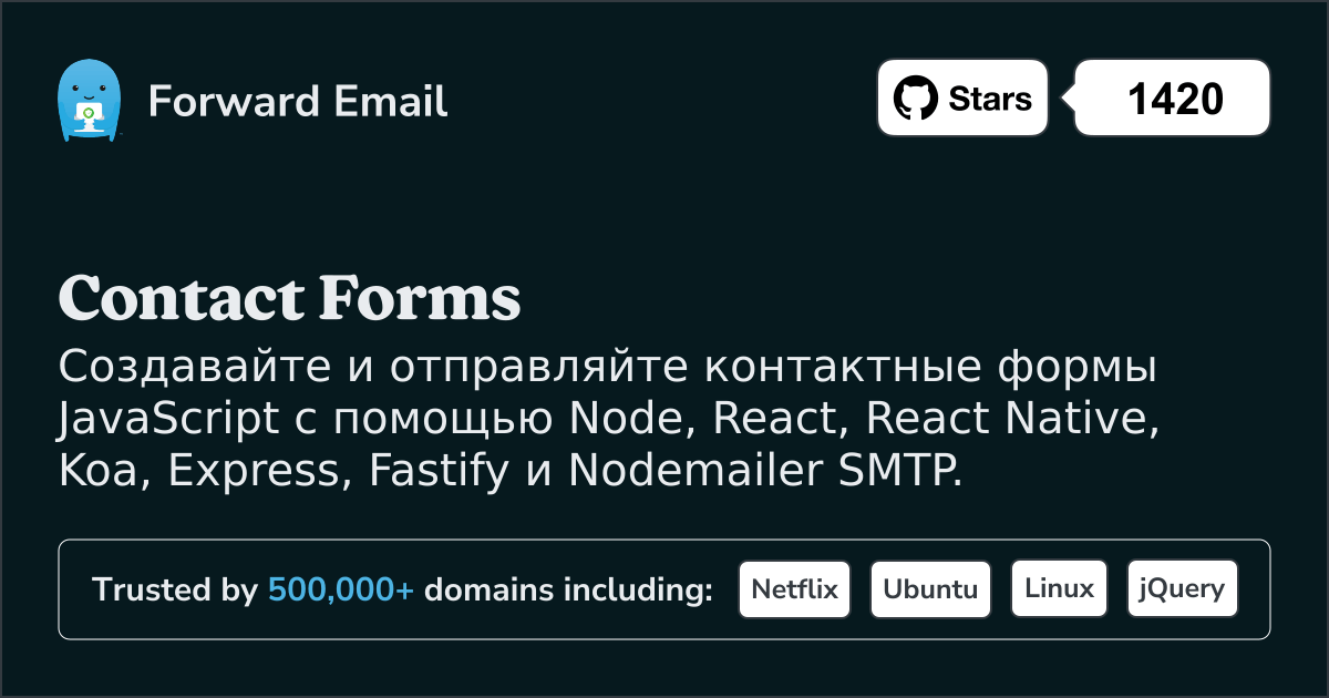 Контактные формы JavaScript Node.js