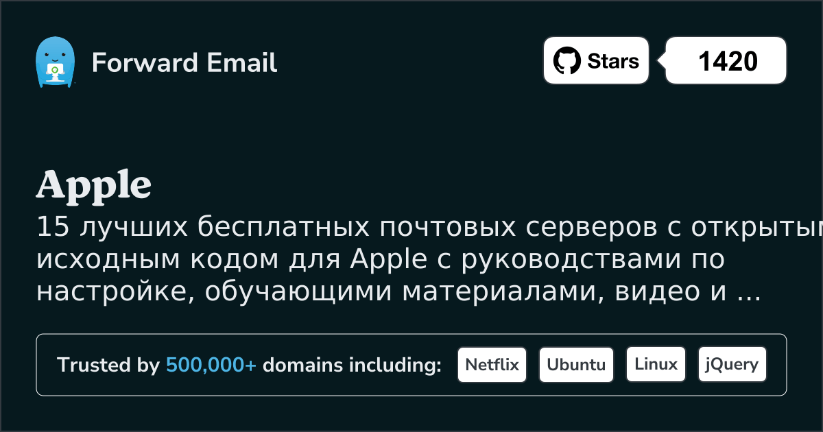 15 лучших почтовых серверов с открытым исходным кодом для Apple в 2025