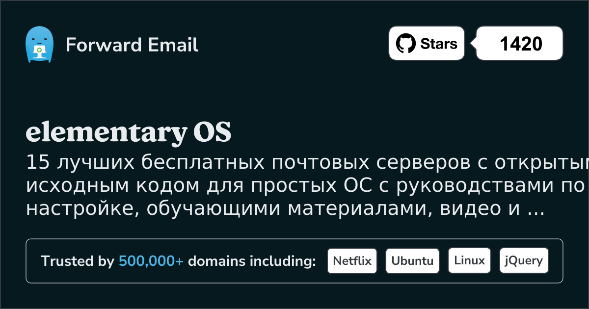 15 лучших почтовых серверов с открытым исходным кодом для elementary OS в 2025