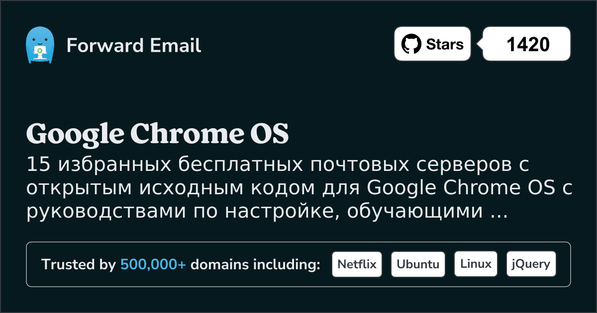 15 избранных почтовых серверов с открытым исходным кодом для Google Chrome OS в 2025
