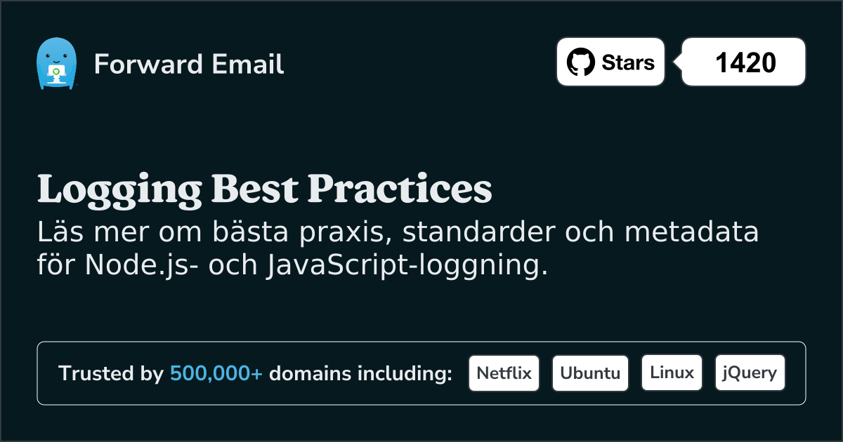 Bästa praxis för Node.js-loggning