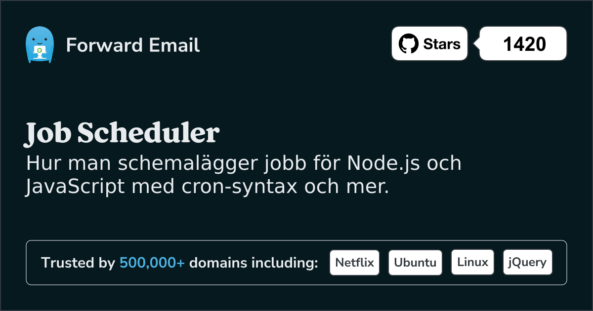 Node.js Jobbschemaläggare