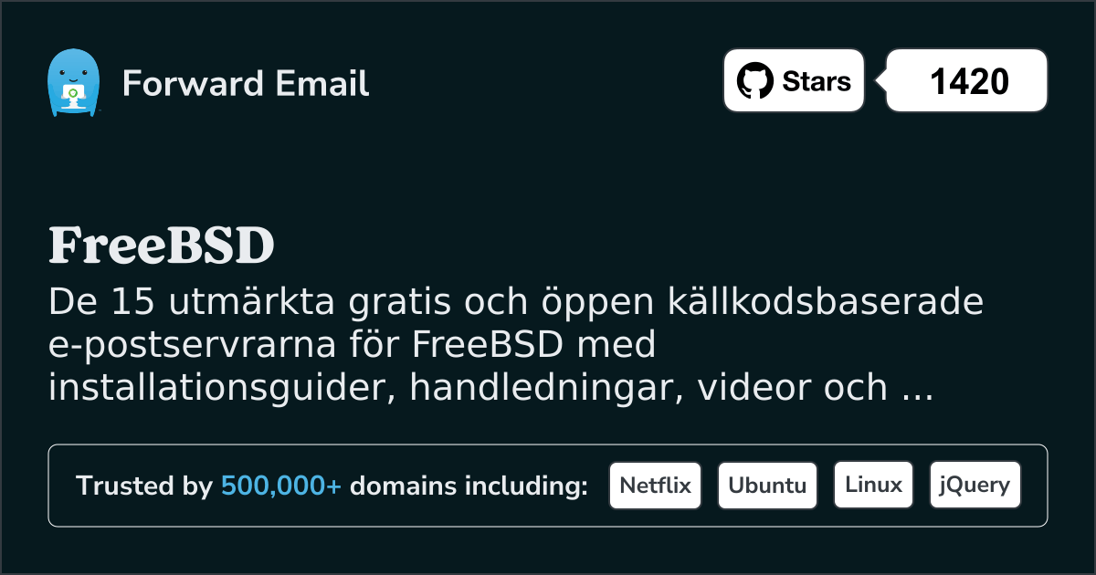 15 utmärkta e-postservrar med öppen källkod för FreeBSD 2025