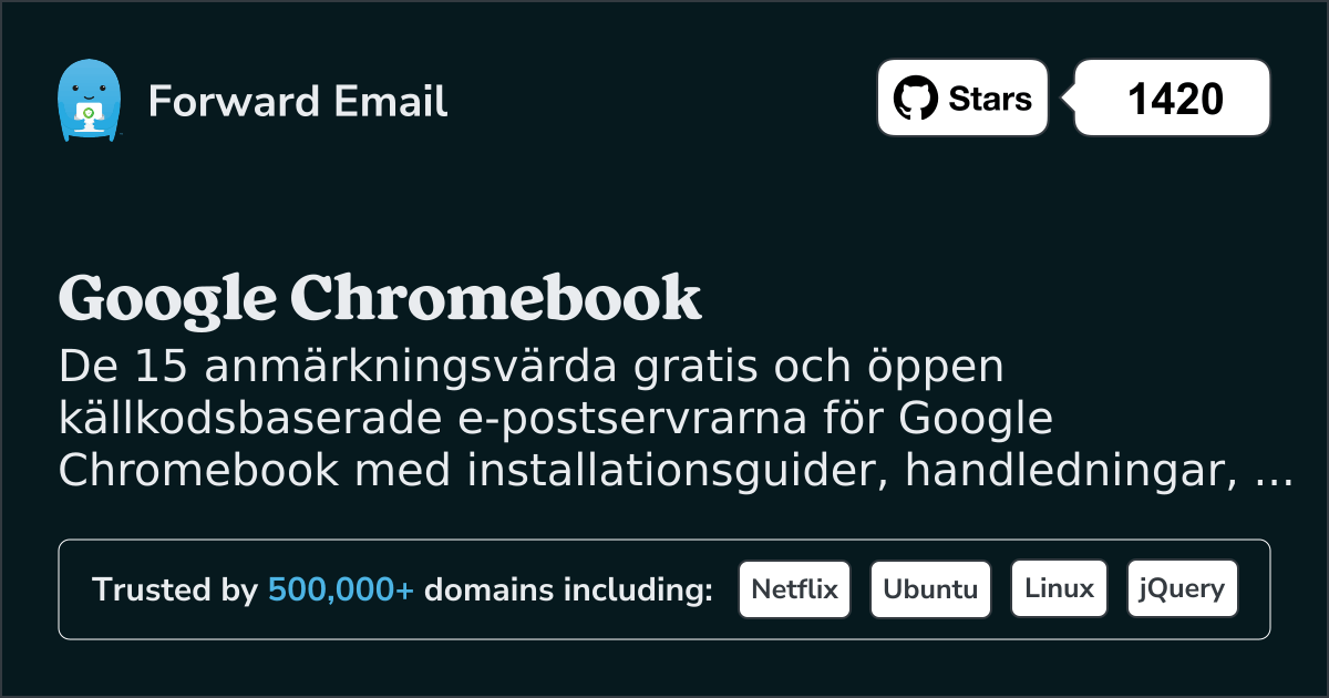 15 kända e-postservrar med öppen källkod för Google Chromebook 2025