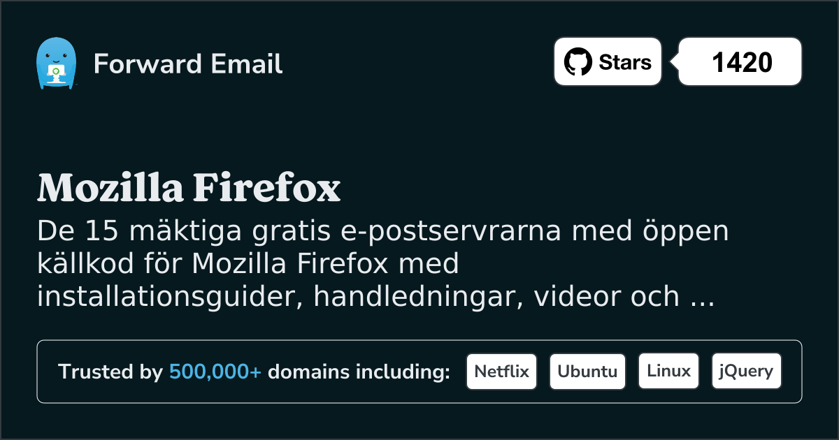 15 mäktiga e-postservrar med öppen källkod för Mozilla Firefox 2025