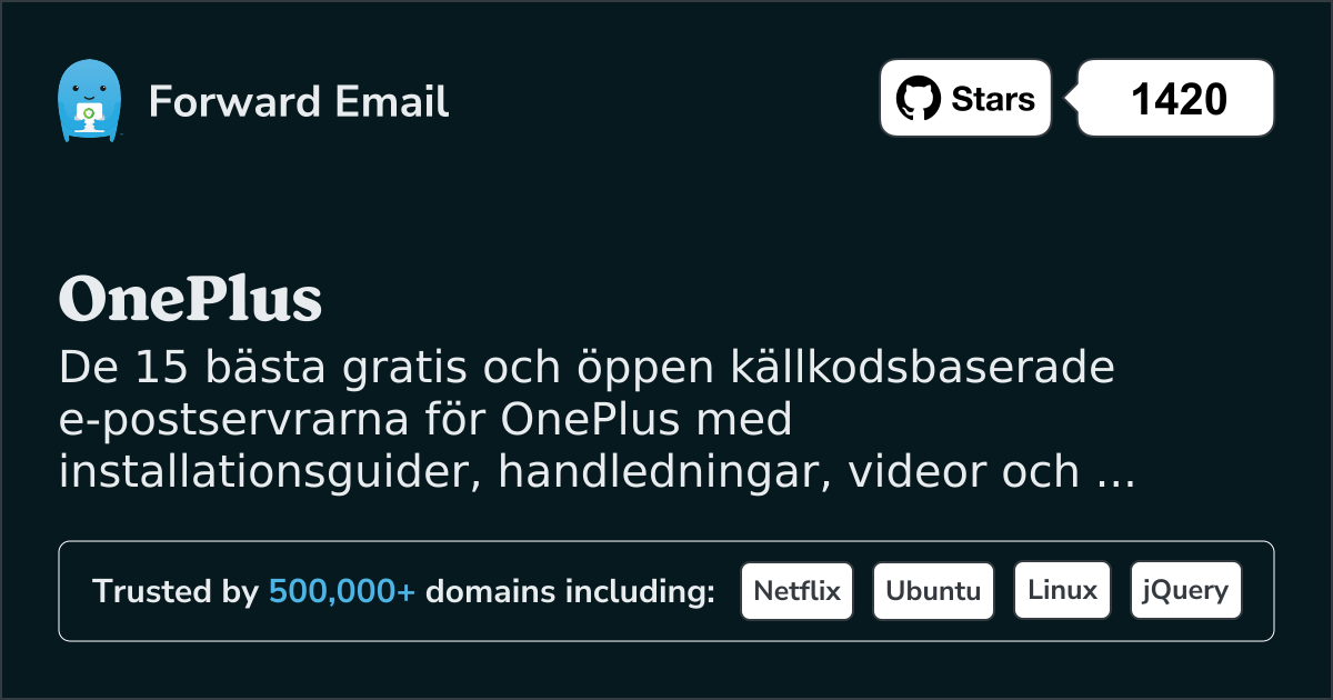 15 bästa e-postservrar med öppen källkod för OnePlus 2025