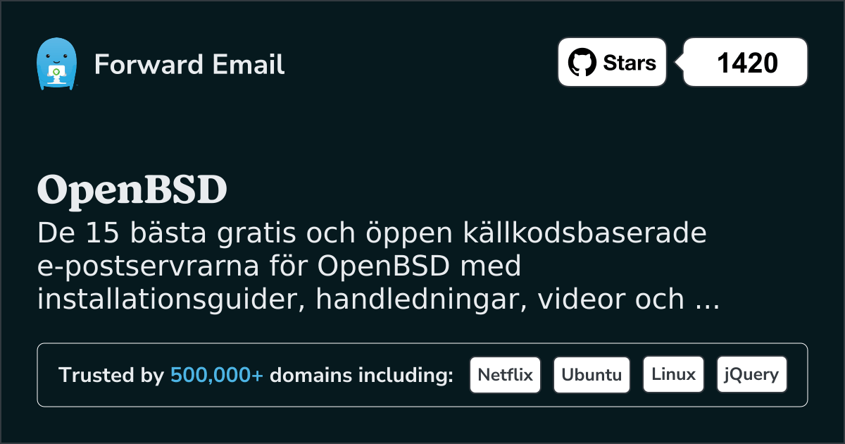 15 bästa e-postservrar med öppen källkod för OpenBSD 2025