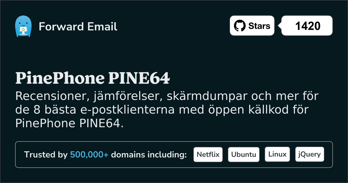 8 bästa e-postklienter med öppen källkod för PinePhone PINE64 2025