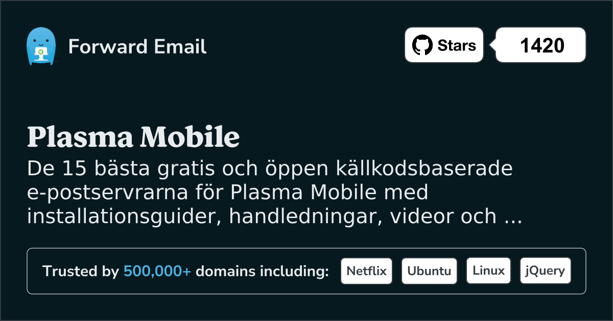 15 bästa e-postservrar med öppen källkod för Plasma Mobile 2025