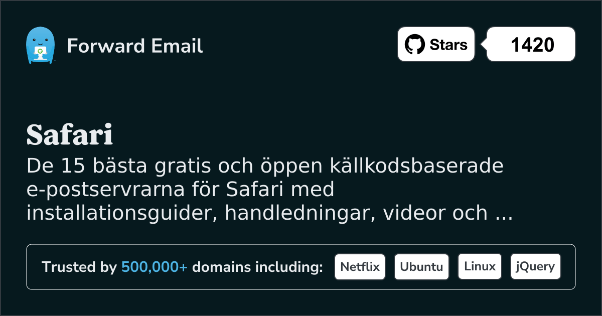 15 bästa e-postservrar med öppen källkod för Safari 2025