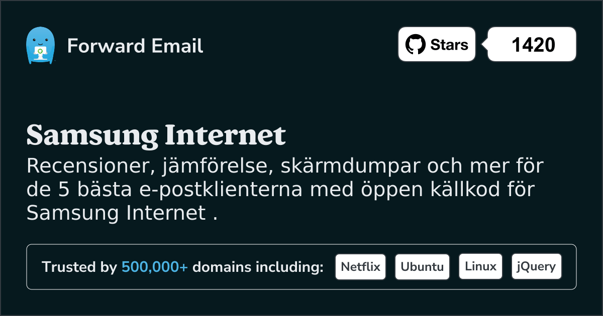 5 bästa e-postklienter med öppen källkod för Samsung Internet 2025
