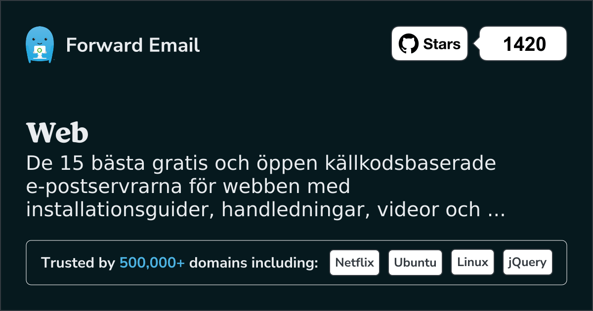 15 bästa e-postservrar med öppen källkod för Web 2025