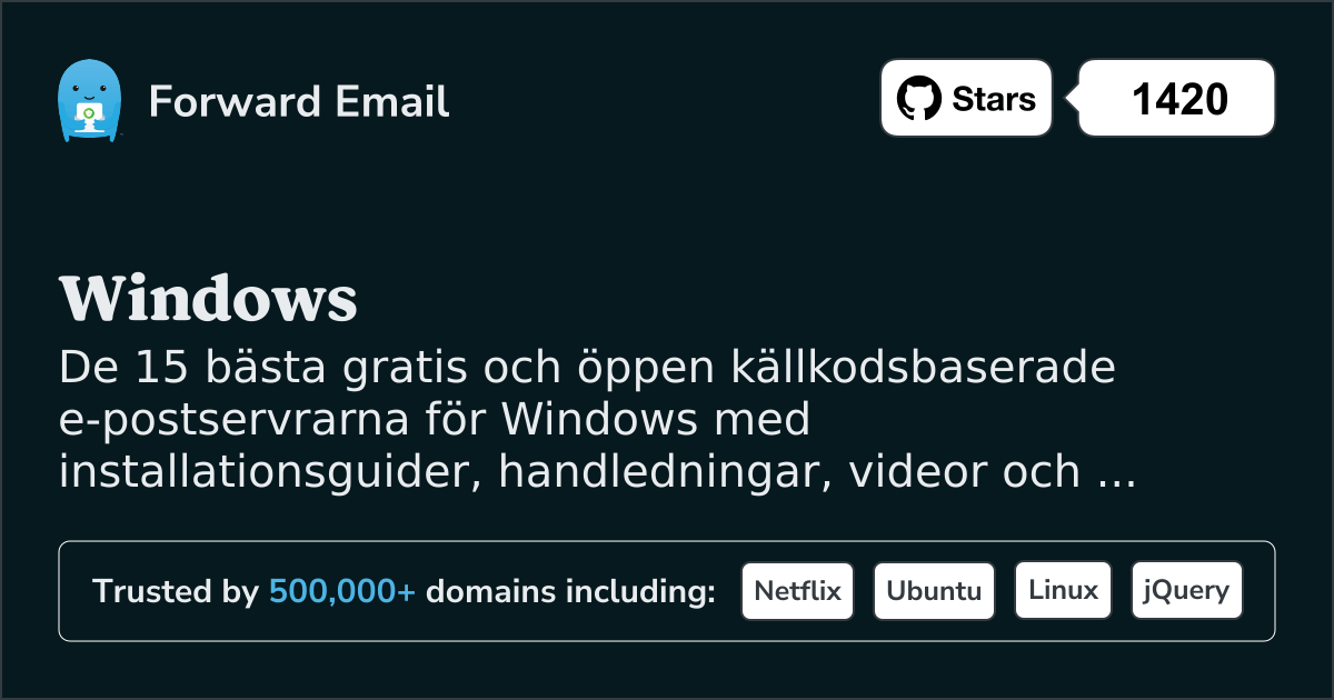 15 bästa e-postservrar med öppen källkod för Windows 2025