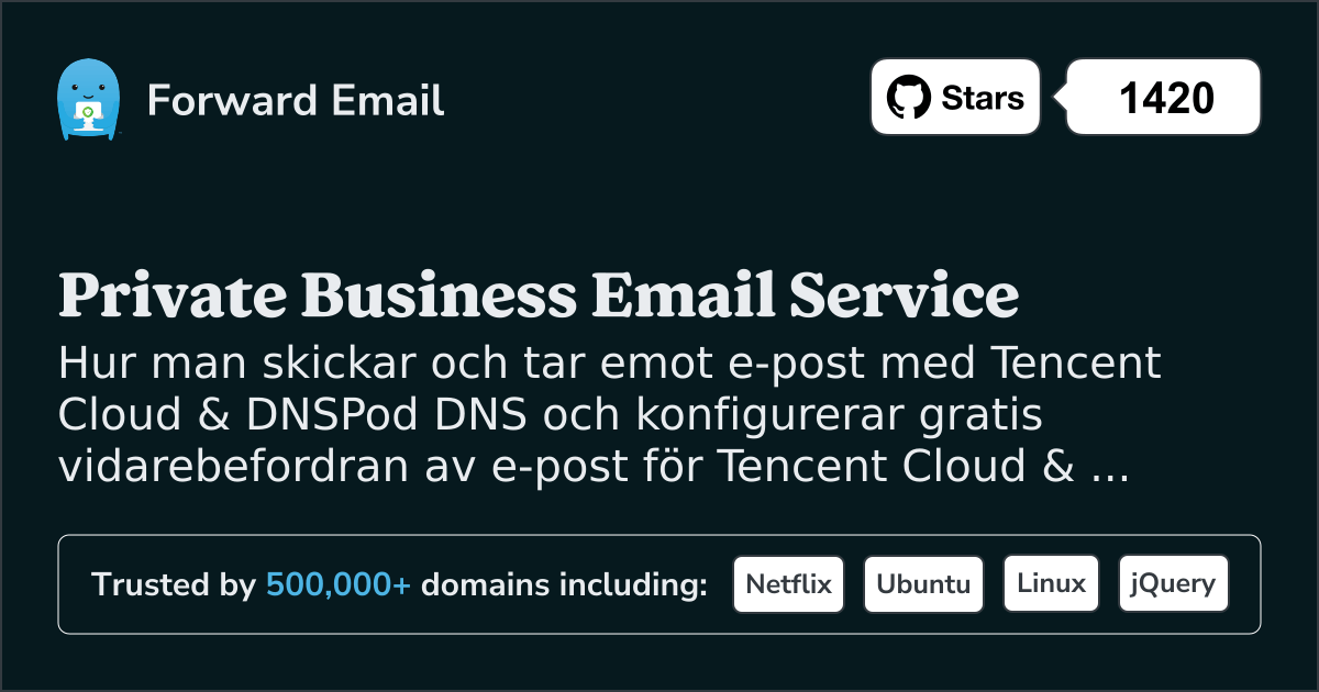 Hur man konfigurerar e-post med Tencent Cloud & DNSPod