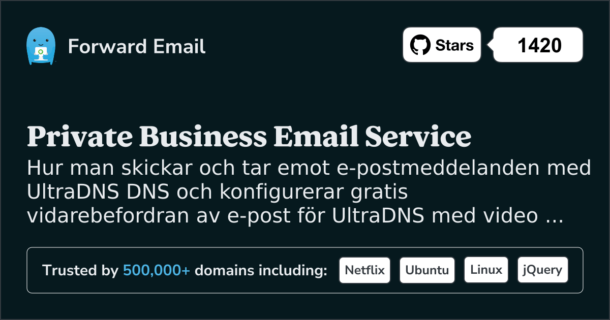 Hur man konfigurerar e-post med UltraDNS