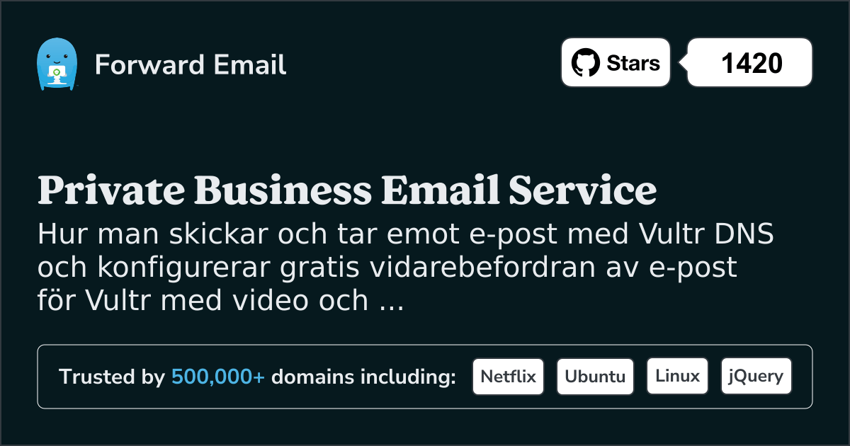 Hur man konfigurerar e-post med Vultr