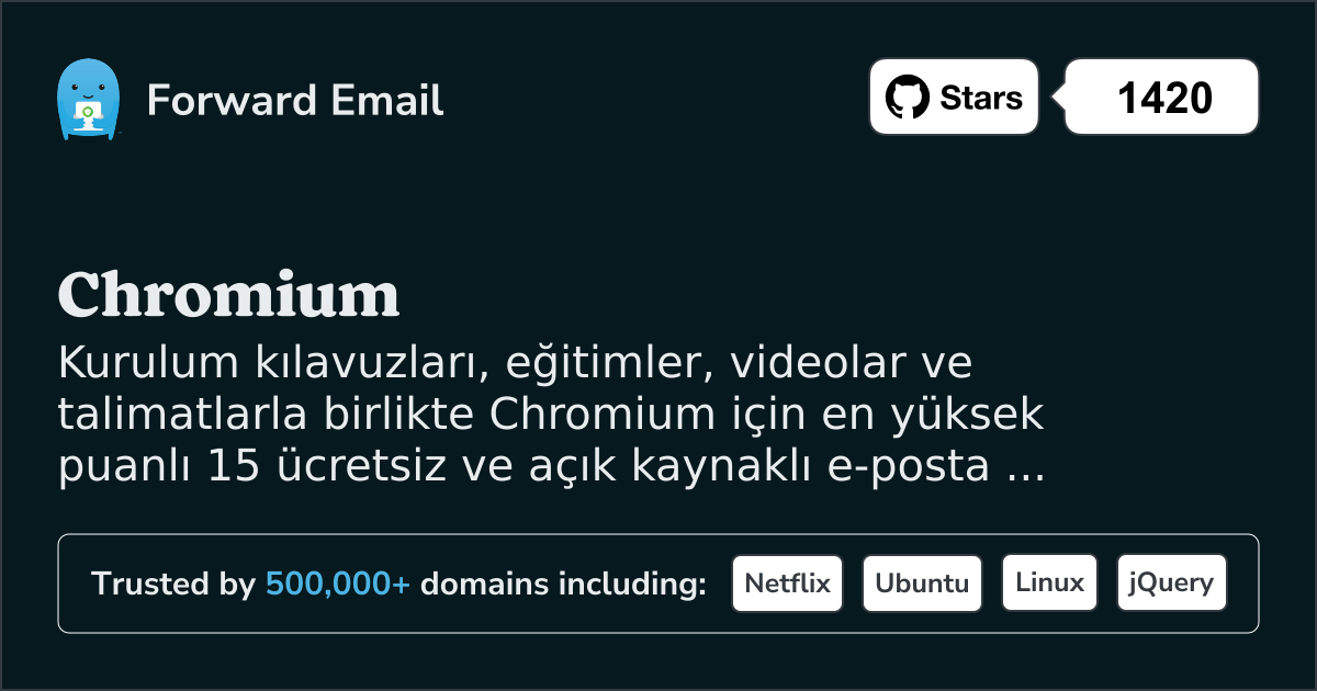 2025 Chromium için En Yüksek Puanlı 15 Açık Kaynaklı E-posta Sunucusu