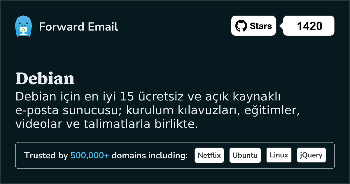 2025 Debian için En İyi 15 Açık Kaynaklı E-posta Sunucusu