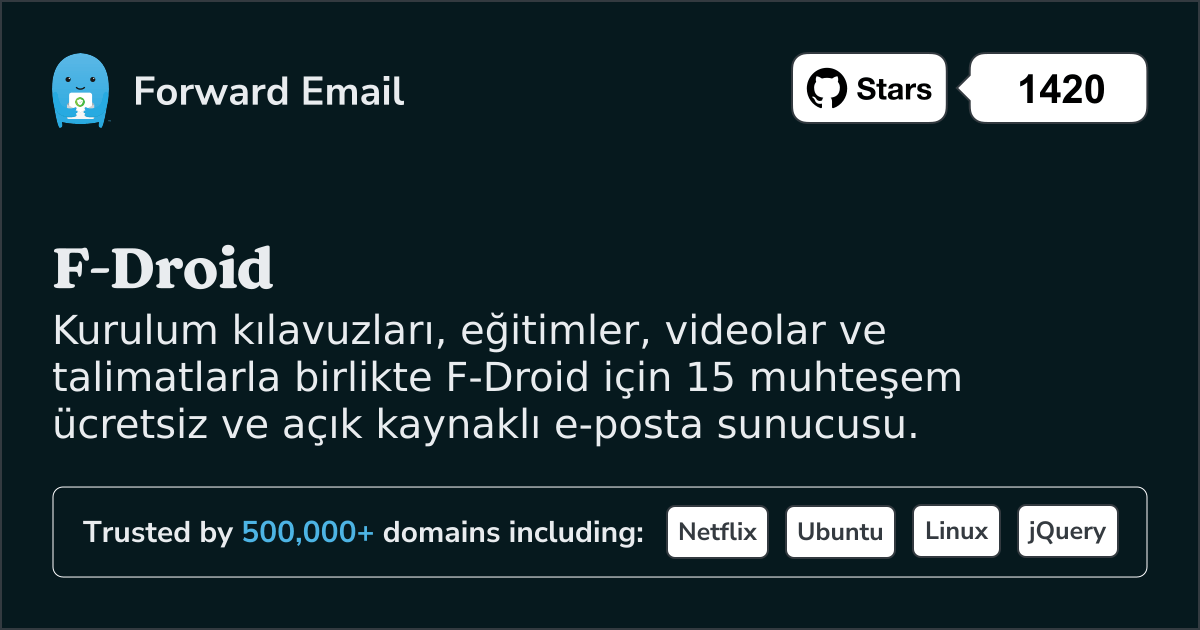 2025 F-Droid için 15 Şaşırtıcı Açık Kaynaklı E-posta Sunucusu