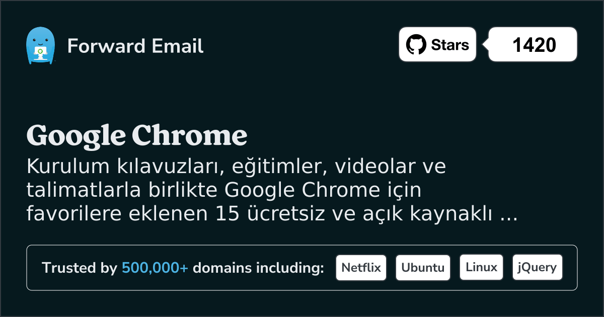 2025 Google Chrome için Favorilere Eklenen 15 Açık Kaynaklı E-posta Sunucusu