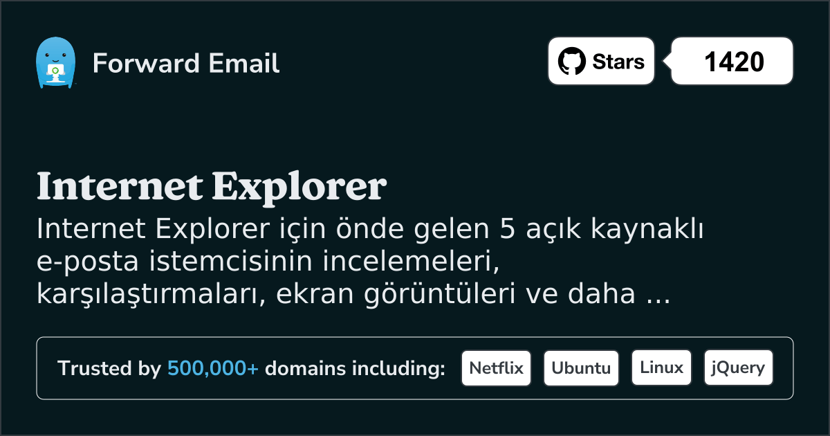 2025 Internet Explorer için Önde Gelen 5 Açık Kaynaklı E-posta İstemcisi