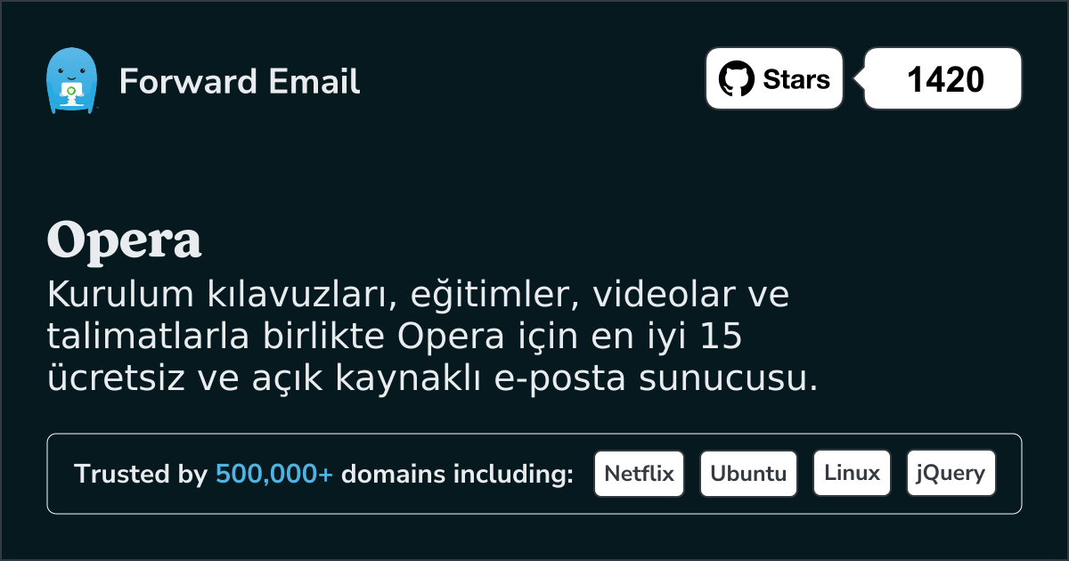 2025 Opera için En İyi 15 Açık Kaynaklı E-posta Sunucusu