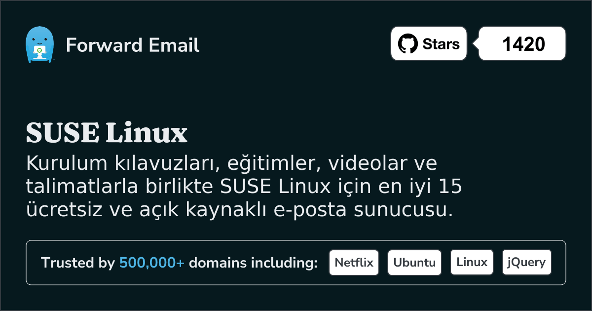 2025 SUSE Linux için En İyi 15 Açık Kaynaklı E-posta Sunucusu