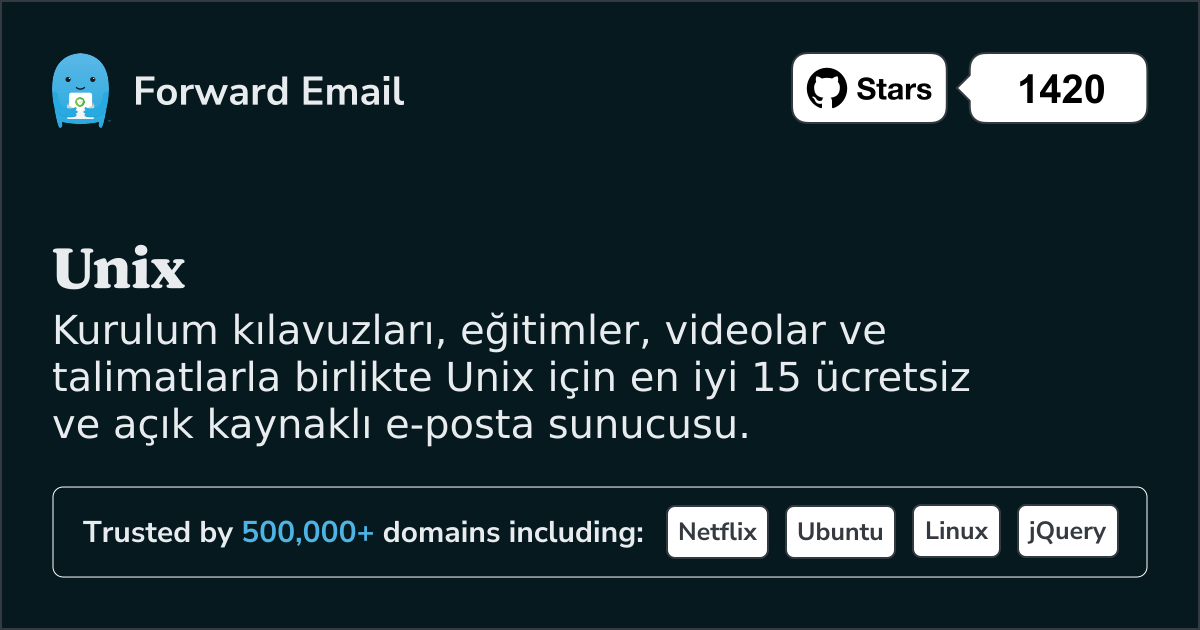 2025 Unix için En İyi 15 Açık Kaynaklı E-posta Sunucusu