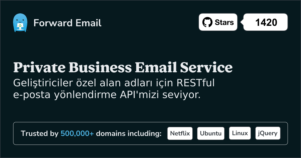 Özel Alan Adları ve Web Kancaları için Geliştirici E-posta API'si