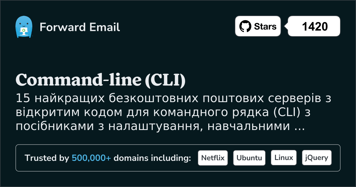 15 найкращих серверів електронної пошти з відкритим кодом для Command-line (CLI) у 2025
