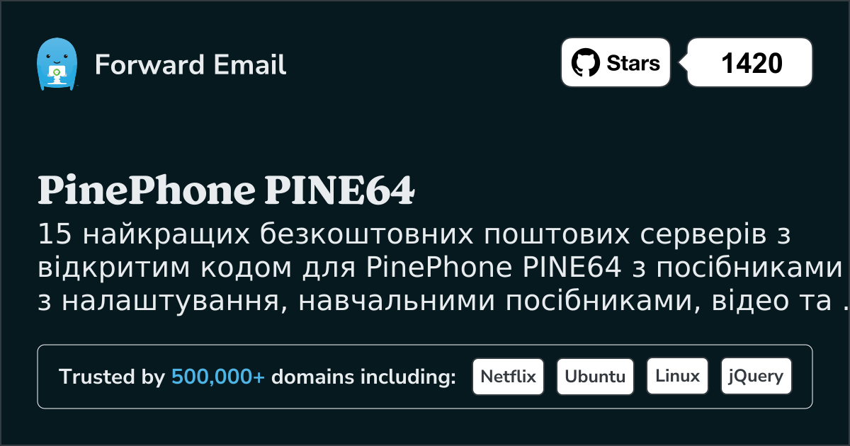 15 найкращих серверів електронної пошти з відкритим кодом для PinePhone PINE64 у 2025