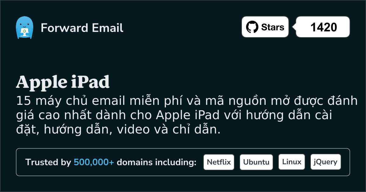 15 Máy chủ email nguồn mở được đánh giá cao nhất dành cho Apple iPad năm 2025