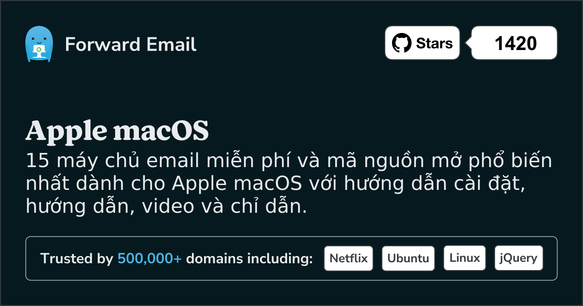 15 Máy chủ email nguồn mở phổ biến nhất cho Apple macOS năm 2025